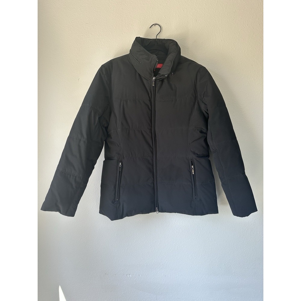 Anne Klein Women's Medium Puffer Coat Winter Jacket Black Zip up Down‎ Filled